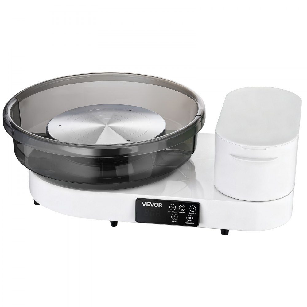 Electric Pottery Wheel 450W, Pottery Lathe 28cm/36cm Turntable, Pottery Machine with Foot Pedal and 30-300RPM Adjustable Speed ​​and Aluminum Housing, for Beginners DIY Clay Art