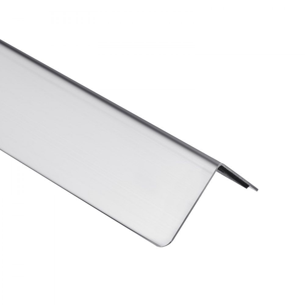 Lot de 10 protections de bord murales 38 x 38 x 2436 mm - Profilé d'angle en acier inoxydable - Protection murale avec ruban adhésif 3M - Angle de 90 degrés - Idéal pour la maison, le bureau et les espaces publics
