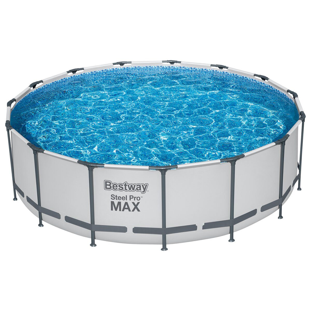 Kompletny zestaw basenu ramowego Bestway Steel Pro MAX™ z pompą filtrującą Ø 457 x 122 cm