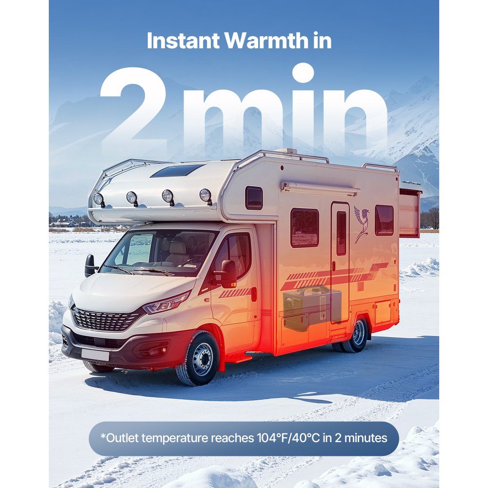 Dieselheizung, Luftheizung, 12–24 V, 5–8 kW, tragbare Standheizung mit Fernbedienung, LCD-Bildschirm und Griff, geräuscharm, 5 l Kraftstofftank für LKW, Wohnmobil, SUV, Traktor