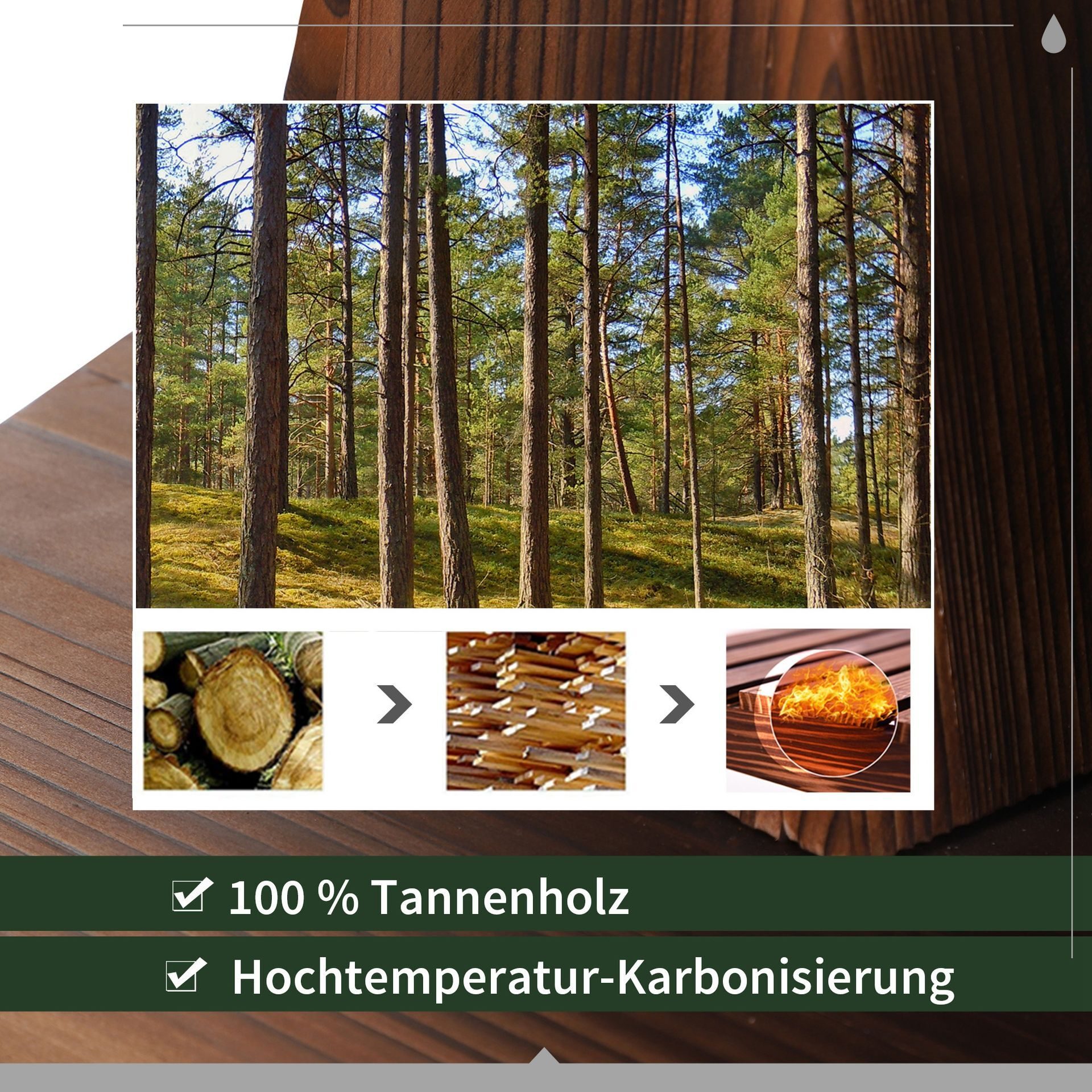 Gartenbrunnen Wasserspiel Dekobrunnen Brunnen Fassbrunnen Holz