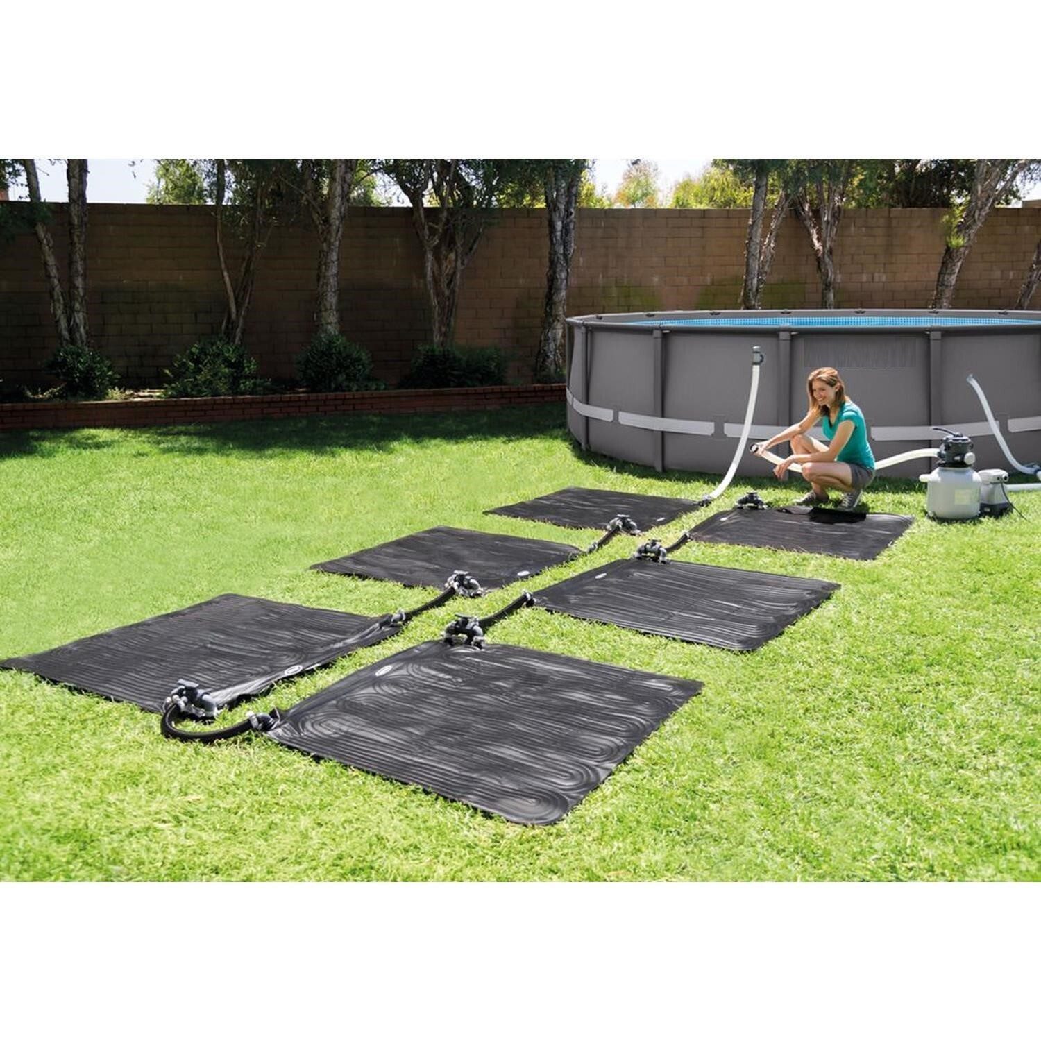 Solarmatte Poolheizung Solarkollektor Solarheizung Pool 120x120cm