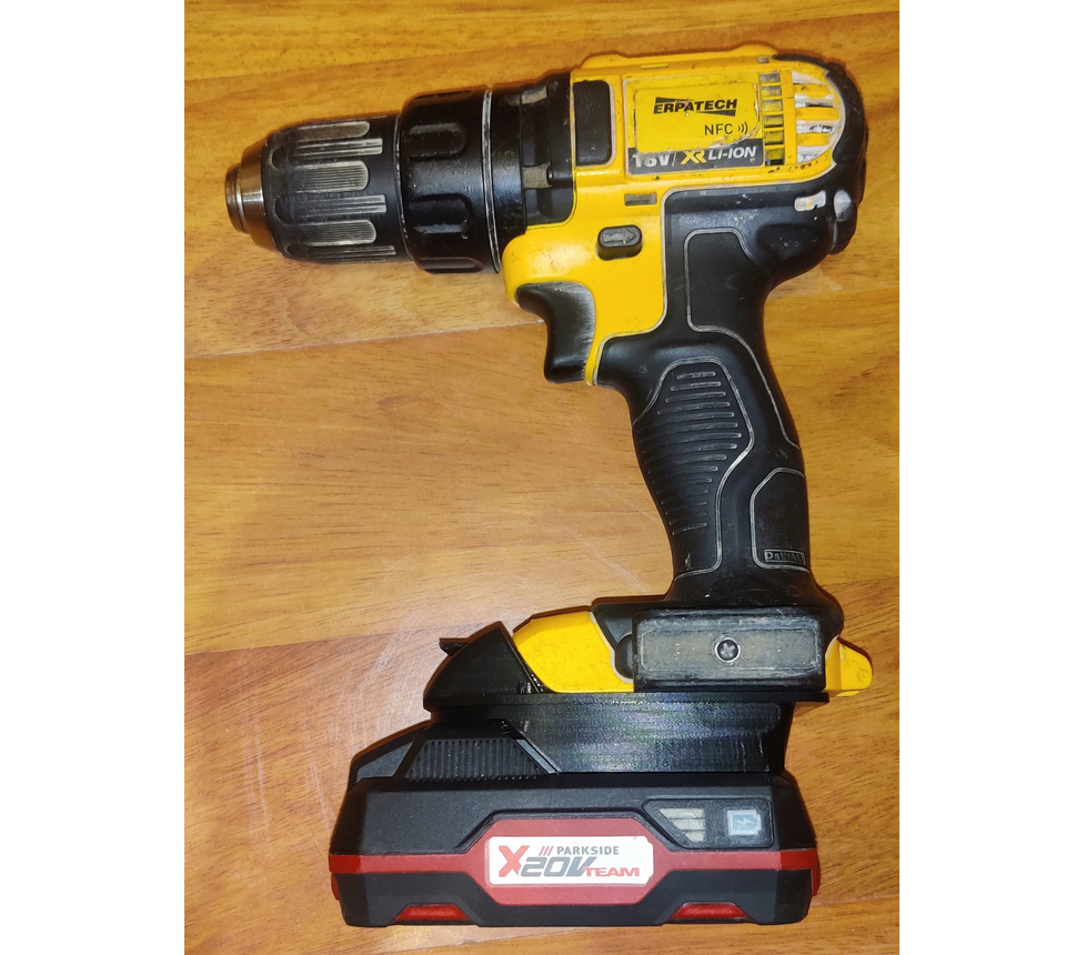 Parkside accu-accu-adapter voor DeWalt 18V apparaten