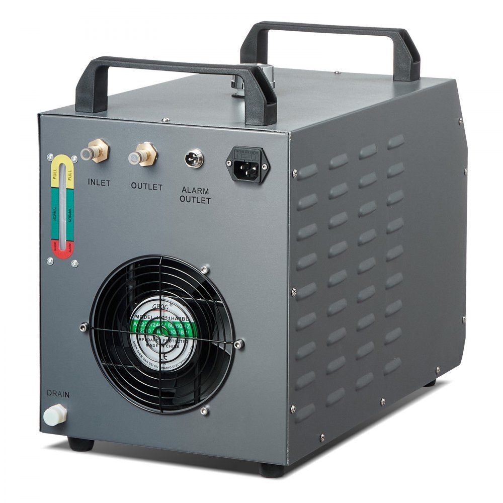 Industrial Water Chiller, CW-3000, 80W Air Cooled Industrial Water Chiller Cooling System with 12L Water Tank Capacity, 12L/min Maximum Flow Rate, for Laser Engraving Machine Cooling Machine
