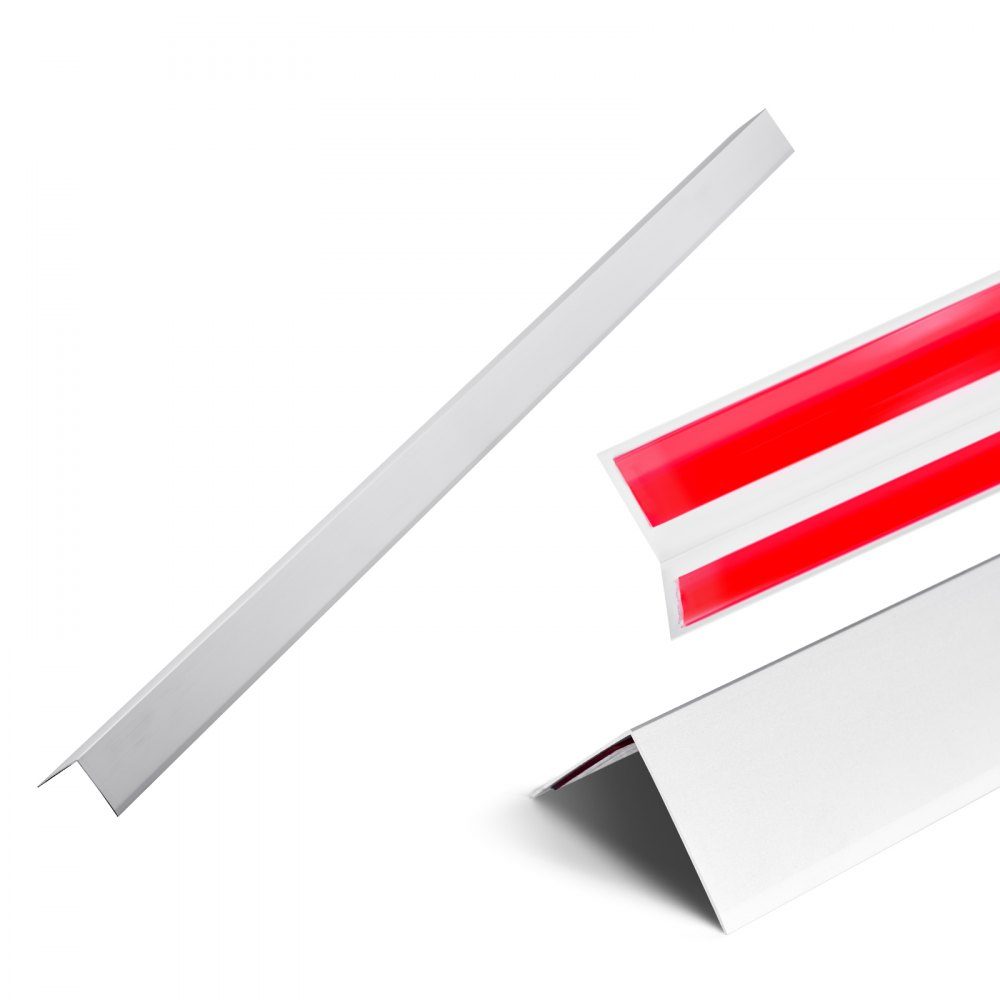 Ochraniacze krawędzi ścian ze stopu aluminium 50 x 50 x 1217 mm 12 szt. Ochraniacze narożników o kącie 90 stopni w kształcie litery L z taśmą 3M Idealne do domu, biura i przestrzeni publicznych