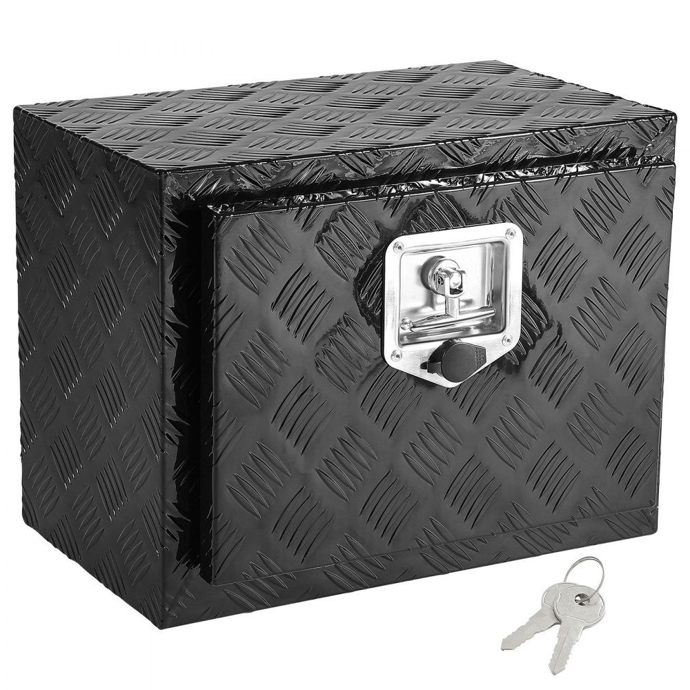 Skrzynka narzędziowa do ciężarówki, skrzynia do przyczepy pod podwoziem, skrzynka narzędziowa 46x32x36 cm skrzynia do przechowywania na pickup, stop aluminium, wytrzymała skrzynka narzędziowa 20 kg, zamykany schowek