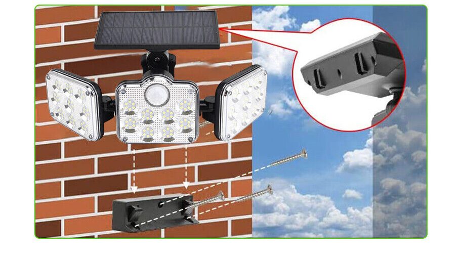 270 Degree Solar Light with Motion Sensor Solar Lamp Outdoor Garden Wall Light Spotlight Home