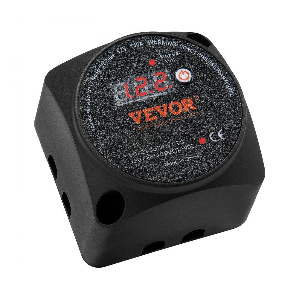 Doppeltes Batterie-Trennrelais, 12 V, 140 A, manueller automatischer Modus, spannungsempfindliches VSR-Relais mit LCD-Bildschirm für ATV, UTV, Wohnmobil, Wohnwagen, LKW, Boot, Yacht Doppeltes Batterie-Trennrelais, 12 V, 140 A, manueller automatischer Modus, spannungsempfindliches VSR-Relais mit LCD-Bildschirm für ATV, UTV, Wohnmobil, Wohnwagen, LKW, Boot, Yacht