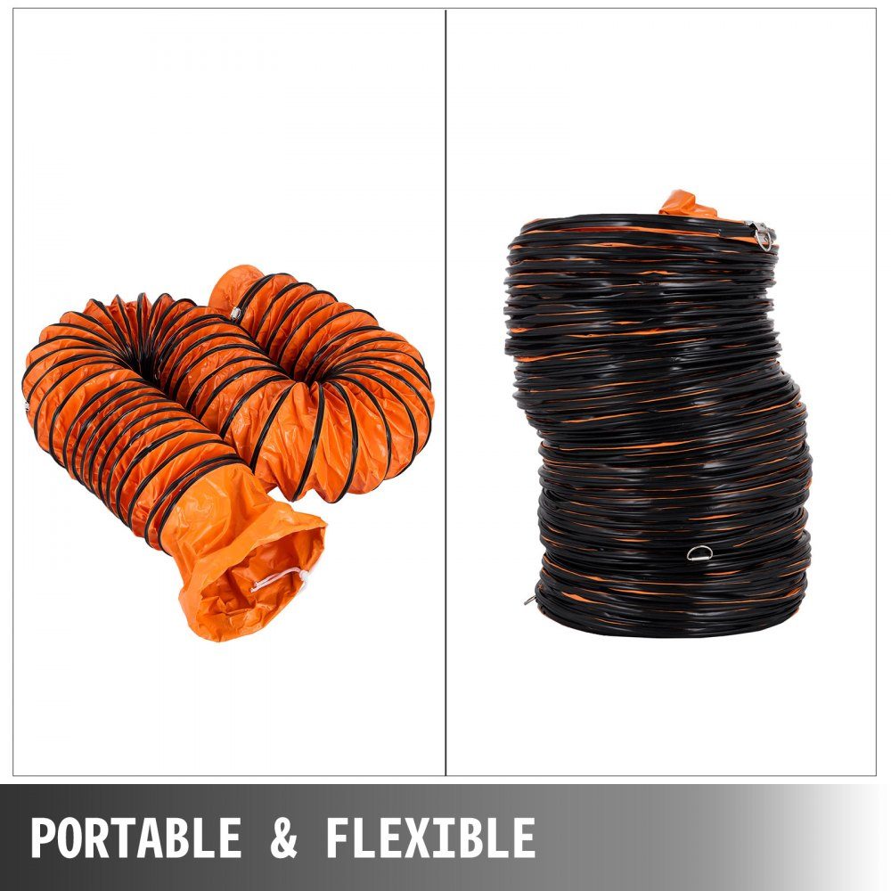 6kg air transport hose, 7.6m warm air hose, -20-180°F ventilation hose, 35 x 34 x 26cm construction site hose