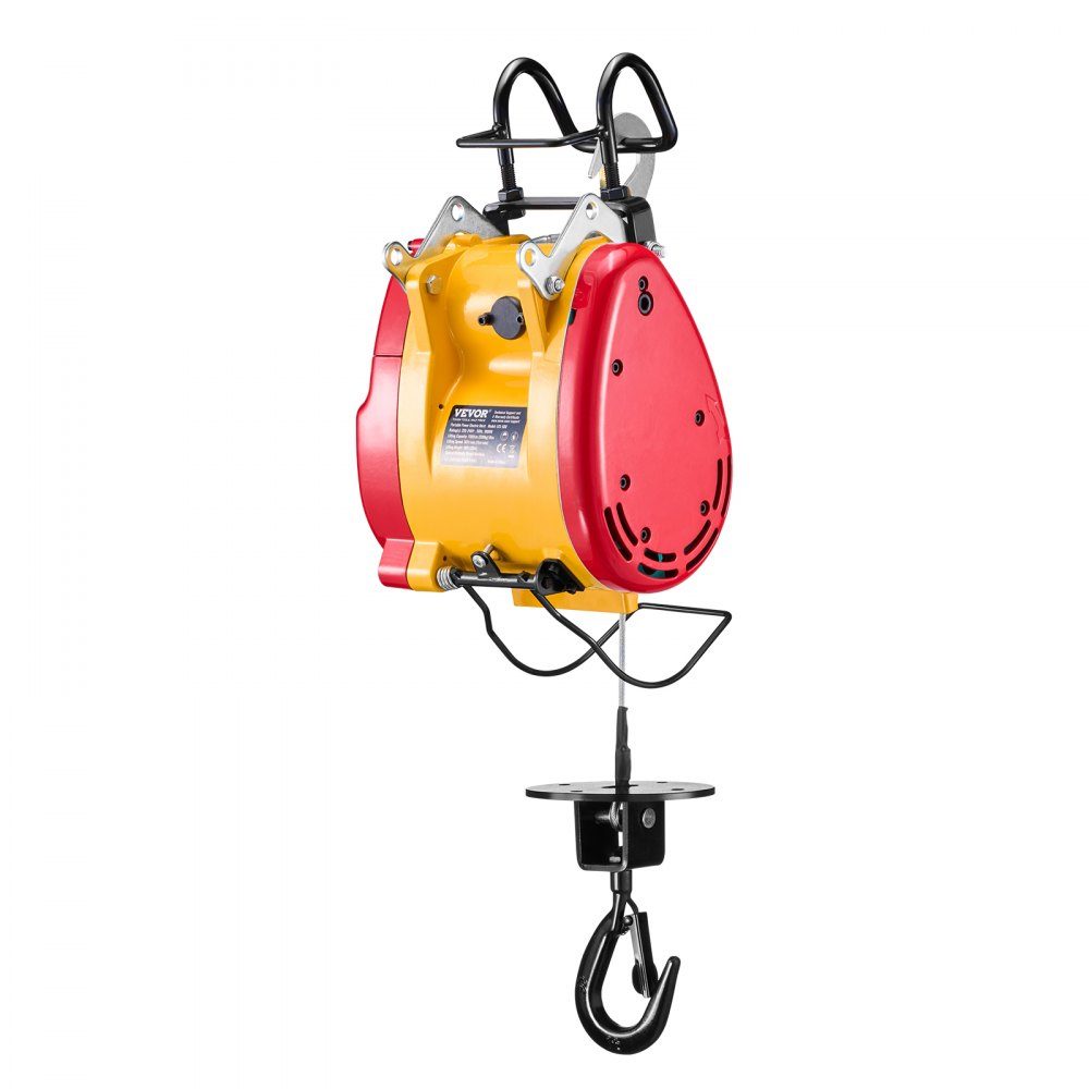 2 in 1 Electric Hoist Winch, 500kg Load Capacity, 1800W Portable Winch, 30m Lifting Height, 11m/min with Cable and Wireless Remote Control, for Garage, Warehouse, Factory, Lifting and Towing Work