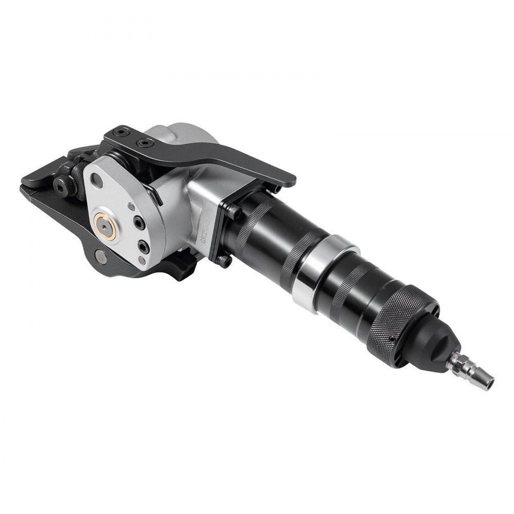 Pneumatische Umreifungsmaschine, 8500 N Spannkraft, Metallumreifungsgerät, Spanner und Schneid-/Versiegelungsgerät für 32 mm breite Metallbänder, geteilte Ballenpresse für Verpackungen
