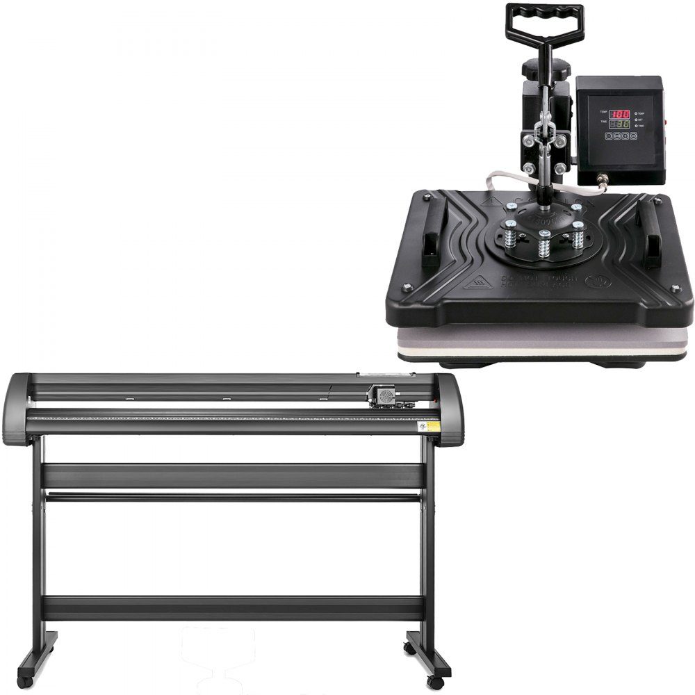 38x30cm hittepersmachine, 5 in 1 transferpers, hittepersmachine en 1350 mm vinylsnijplotter Snijplotter Desktopmachine