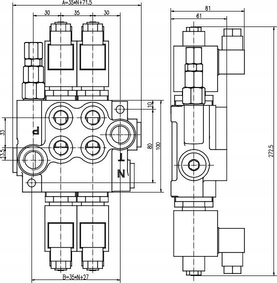 DISTRIBUTEUR ÉLECTRO-HYDRAULIQUE 2 SEC 40l 12V