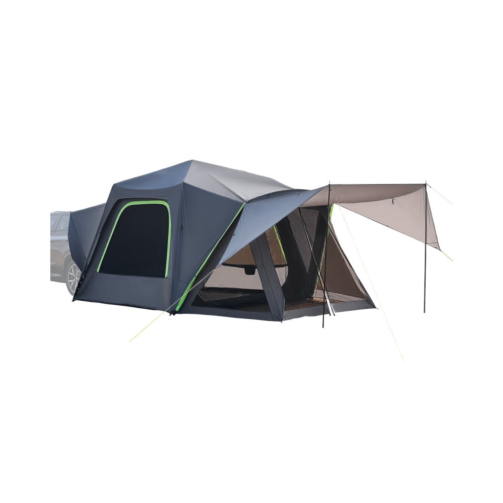 Tente de camping pour voiture SUV (305 x 310 x 230 cm) étanche PU2000 spacieuse double couche pour 5 à 8 personnes Tente de camping SUV avec auvent d'ombrage, fenêtres en maille, auvent de pluie et sac Tente de camping pour voiture SUV (305 x 310 x 230 cm) étanche PU2000 spacieuse double couche pour 5 à 8 personnes Tente de camping SUV avec auvent d'ombrage, fenêtres en maille, auvent de pluie et sac