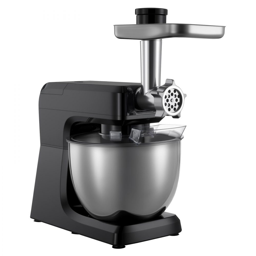 Robot culinaire électrique multifonction 1500 W avec bol en inox (7,8 l) et bol mélangeur (1,5 l), pétrin, pétrin à 6 vitesses + P, crochet pétrisseur, fouet et batteur