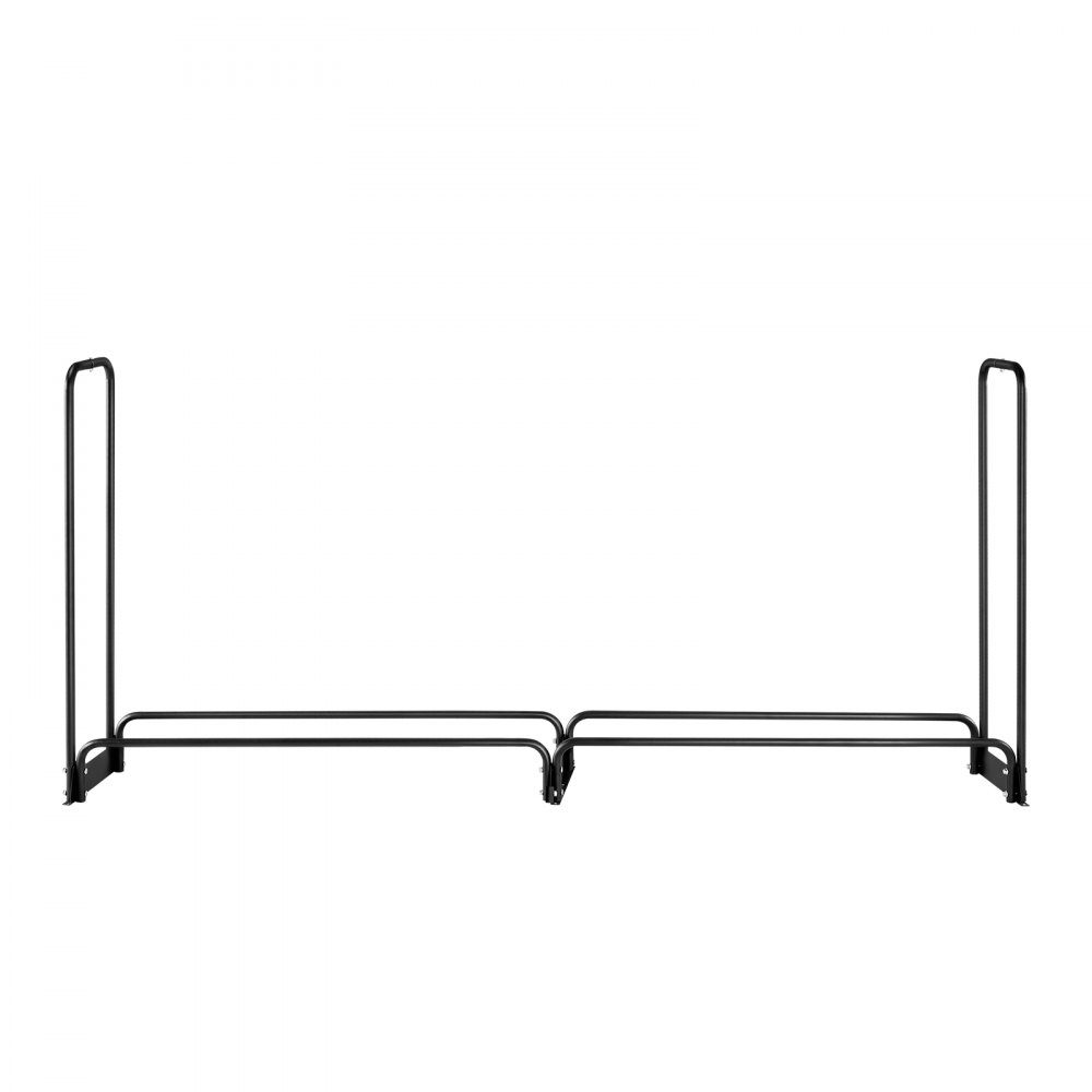 Brennholzregal aus Metall, 259 x 36 x 117 cm, Brennholzregal, Stahlrahmen, pulverbeschichteter Brennholzunterstand, 300 kg mit wasserdichter Abdeckung, Stapelhilfe, Holzunterstand für Veranda, Garten, Terrasse, Hof