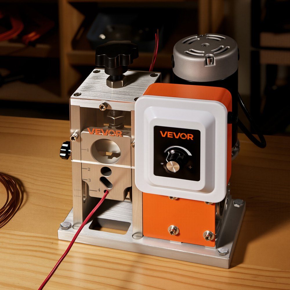 Machine à dénuder les fils électriques 1,5-40 mm 400 W Dénudeur de câble motorisé 9,84 IPS (15 m/min) Éplucheur de fil avec lames, rouleaux en forme de V, ventilateur de refroidissement, machine à éplucher les câbles