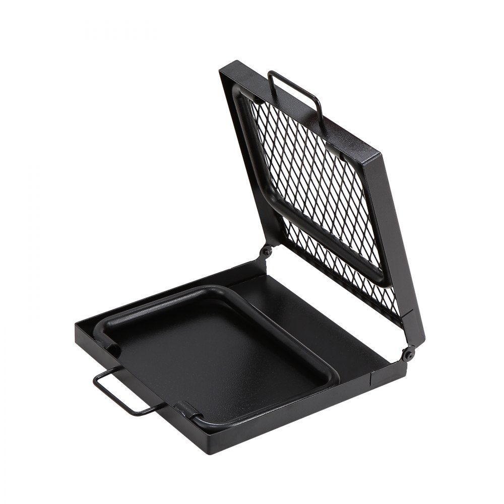 BBQ Gills Holzkohlegrill Klappgrill Tischgrill 570 x 285 x 230 mm, 6 kg Tragkraft tragbarer Reisegrill Outdoor Campinggrill 300 ℃, Grillrost + Grillplatte für Gartenpartys, Picknicks, Terrasse