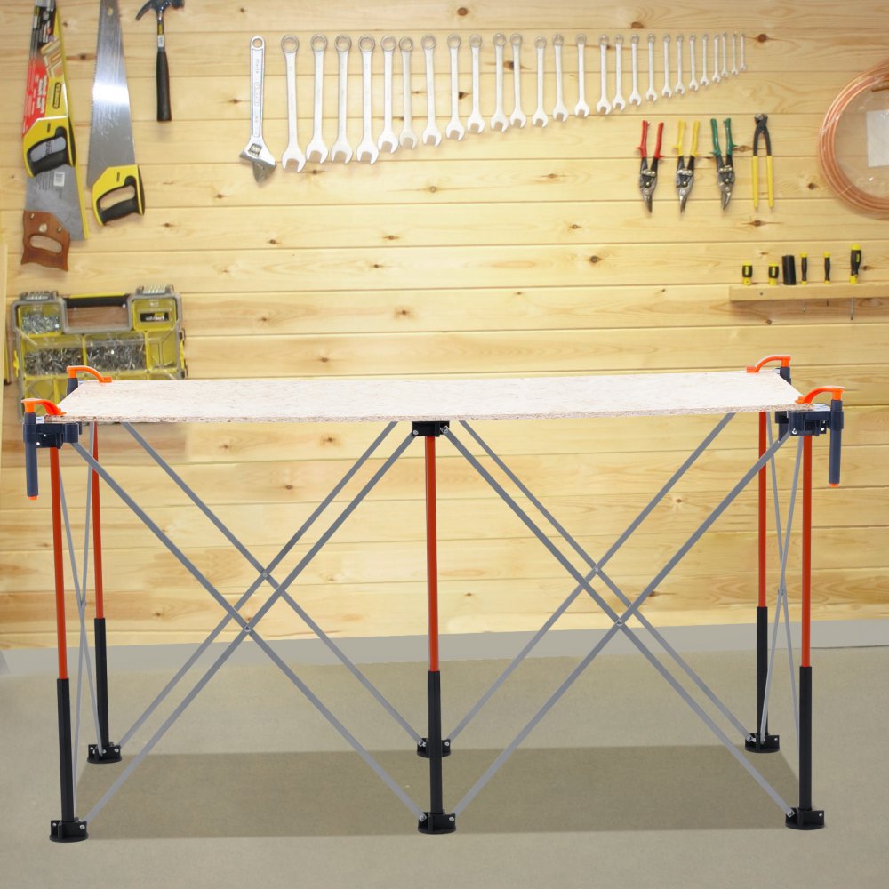 Tragbarer klappbarer Montageständer (1266 x 665 x 733 mm), klappbarer Werkbank-Werkbankständer mit 1135 kg Tragkraft & Aufbewahrungstasche (ohne Tischplatte) für Garagenwerkstatt Tragbarer klappbarer Montageständer (1266 x 665 x 733 mm), klappbarer Werkbank-Werkbankständer mit 1135 kg Tragkraft & Aufbewahrungstasche (ohne Tischplatte) für Garagenwerkstatt