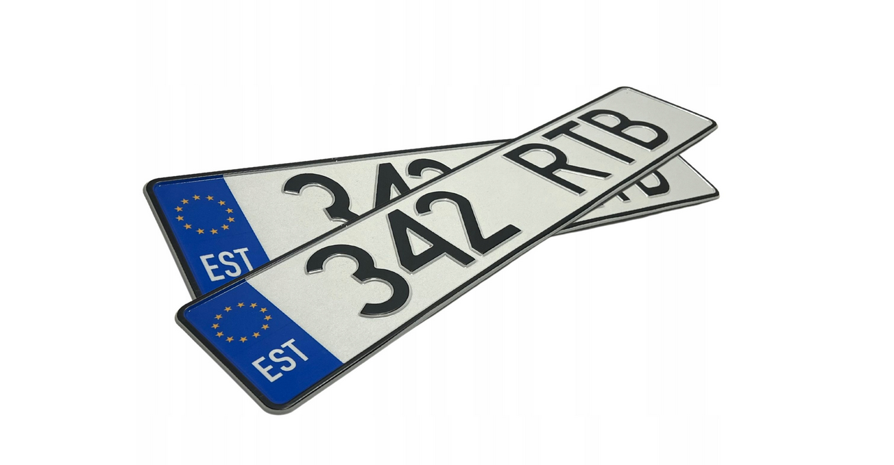 Plaque d'immatriculation de voiture Plaque d'immatriculation de voiture pour collectionneurs ou à des fins d'exposition avec gaufrage original Estonie Estonie
