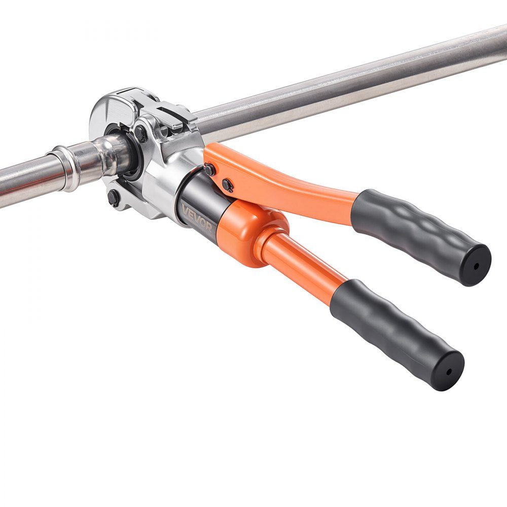 Perstangen hydraulisch V-contour, pijpperstangen voor RVS buizen, perstangen met bekken V12, V15, V18, V22, V28 & draagtas, persgereedschapset voor loodgieterswerk reparaties & installaties