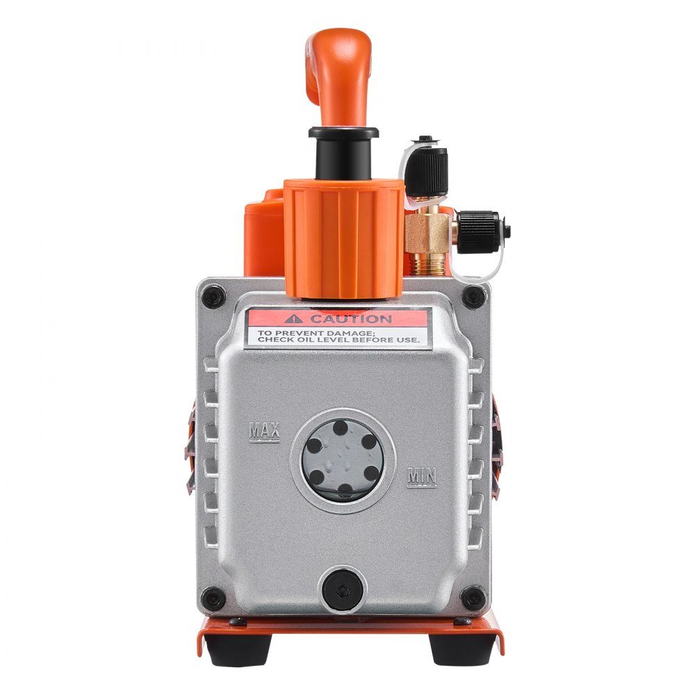 Vacuum Pump, 5 CFM HVAC Single Stage Rotary Vane Vacuum Pump for R134a, R22, R410a Systems, Auto AC Vacuum Pump Kit with Oil Bottle for Auto Air Conditioning Maintenance and Resin Degassing