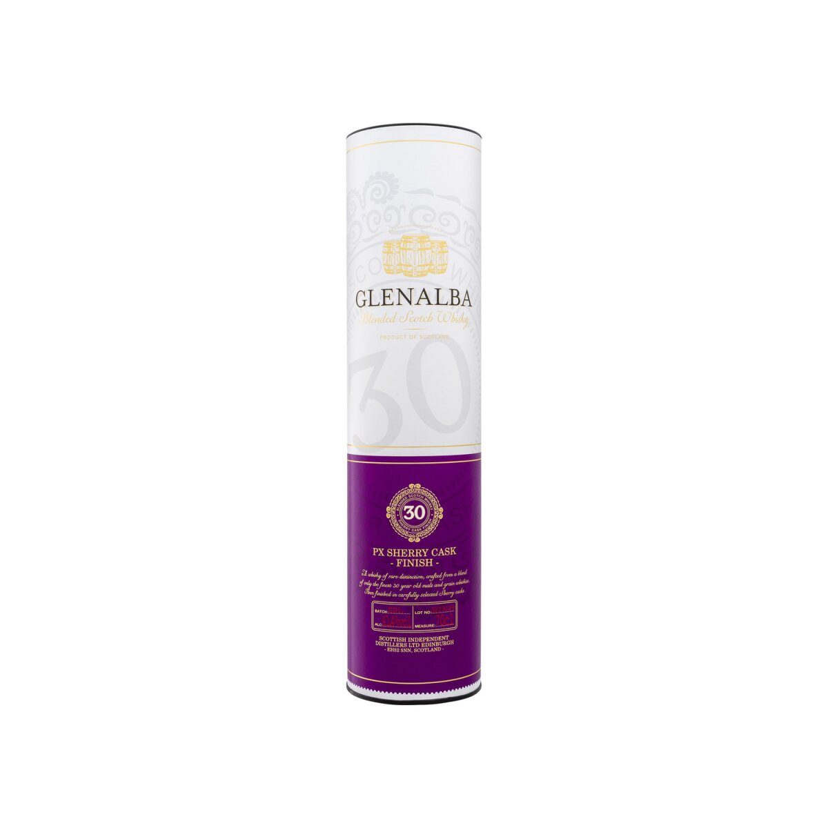 Glenalba Blended Scotch Whisky 30 Jahre PX Cask Finish 41,4 % Vol