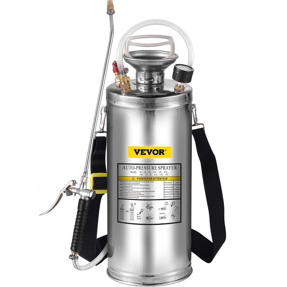 Nébuliseur d'étang de jardin Machine à brouillard ultrasonique 8L Machine à brouillard ultrasonique en acier inoxydable adaptée à la maison, au jardin, aux véhicules touristiques, aux véhicules spéciaux, aux navires, au nettoyage de véhicules, au nettoyag