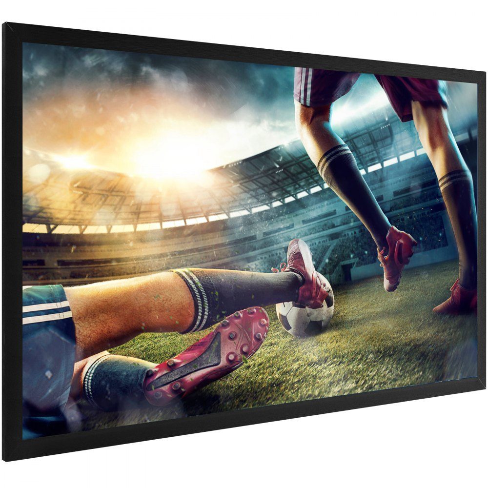 Projector screen 257 cm x 150 cm, screen diagonal 279 cm, screen ceiling mounting made of PVC, 15 kg projection surface with 160° viewing angle, for outdoor activities