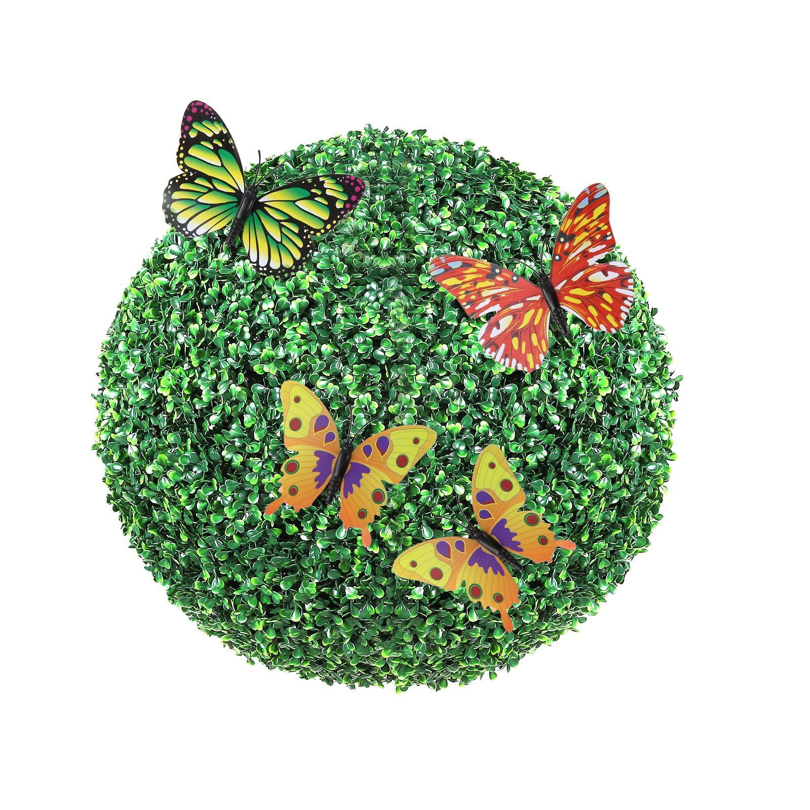2x Buchsbaumkugel Künstlich Ø40,6cm Garten Deko Buchsbaum Kugel künstlich Buchskugel Kunstpflanze aus PE, Holz, PP inkl. 4 Stk. Dekorative Schmetterlinge und 10 Stk. Ersatzblätter 2x Buchsbaumkugel Künstlich Ø40,6cm Garten Deko Buchsbaum Kugel künstlich Buchskugel Kunstpflanze aus PE, Holz, PP inkl. 4 Stk. Dekorative Schmetterlinge und 10 Stk. Ersatzblätter