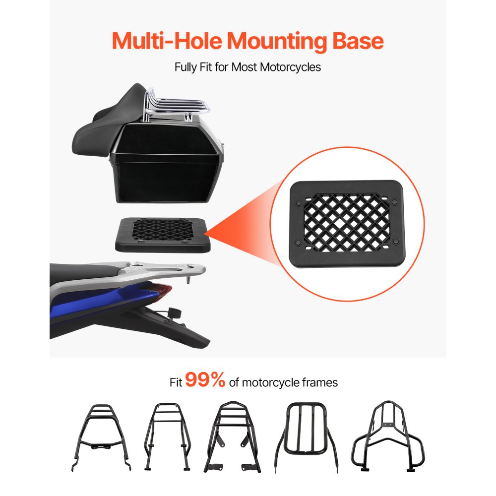 Motorrad-Topcase Motorradkoffer 48L Universal-Heckbox aus PP-Material, wasserdichte & abnehmbare Motorrad-Topbox mit Mehrlochboden & Ablage Helmkoffer (565 x 500 x 380 mm) Motorrad-Topcase Motorradkoffer 48L Universal-Heckbox aus PP-Material, wasserdichte & abnehmbare Motorrad-Topbox mit Mehrlochboden & Ablage Helmkoffer (565 x 500 x 380 mm)