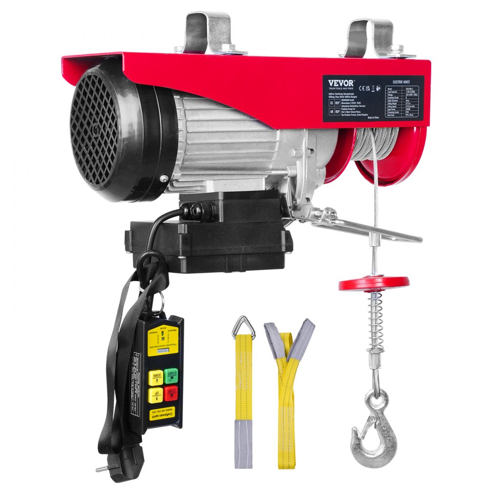 230 V elektrische Seilwinde, 500 kg bis 1000 kg Hubhöhe, 12 m Seilmotorwinde, 1600 W Motorrolle, 10 m/min Hubgeschwindigkeit, Hebezeug mit kabelloser Fernbedienung, Seilzug, Kettenzug 230 V elektrische Seilwinde, 500 kg bis 1000 kg Hubhöhe, 12 m Seilmotorwinde, 1600 W Motorrolle, 10 m/min Hubgeschwindigkeit, Hebezeug mit kabelloser Fernbedienung, Seilzug, Kettenzug
