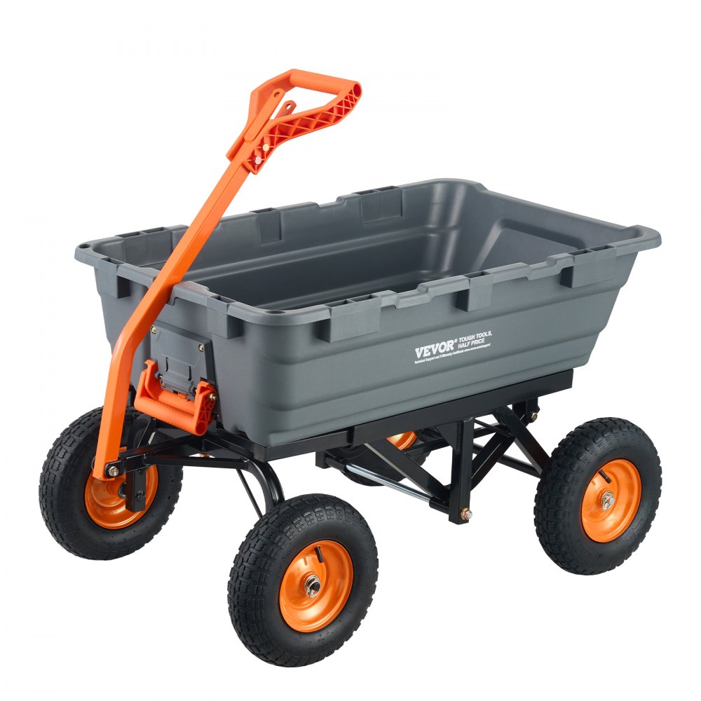 Transportwagen, Gartenwagen mit einfach zu montierendem Stahlrahmen, Gartenwagen mit umwandelbarem 2-in-1-Griff, Mehrzweck-Schubkarre mit 680 Tragfähigkeitssatz, ca. 33 cm Reifen Transportwagen, Gartenwagen mit einfach zu montierendem Stahlrahmen, Gartenwagen mit umwandelbarem 2-in-1-Griff, Mehrzweck-Schubkarre mit 680 Tragfähigkeitssatz, ca. 33 cm Reifen