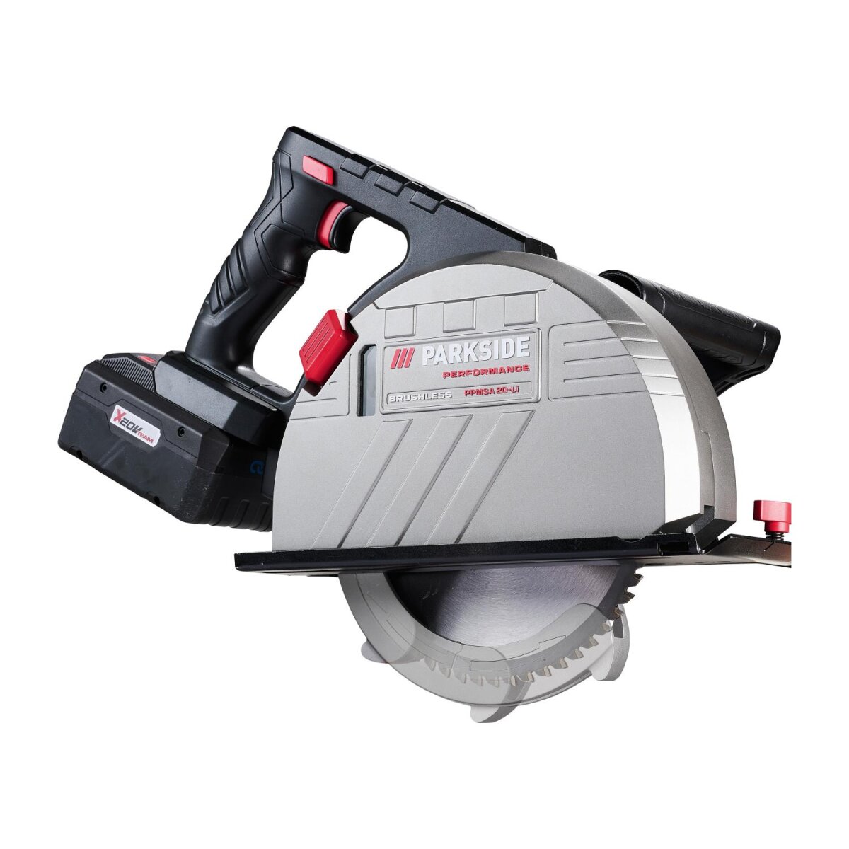 PARKSIDE PERFORMANCE® 20 V Akku-Hand-Metallkreissäge „PPMSA 20-Li A1“, ohne Akku und Ladegerät PARKSIDE PERFORMANCE® 20 V Akku-Hand-Metallkreissäge „PPMSA 20-Li A1“, ohne Akku und Ladegerät