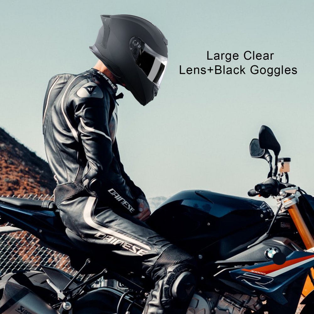 Motorradhelm, Motocross-Helme, Integralhelm, Größe M, Helme aus ABS mit Wechselgläsern, ECE-geprüft, komfortabler Motocross-Helm, für Jugendliche und Erwachsene, Schwarz Motorradhelm, Motocross-Helme, Integralhelm, Größe M, Helme aus ABS mit Wechselgläsern, ECE-geprüft, komfortabler Motocross-Helm, für Jugendliche und Erwachsene, Schwarz