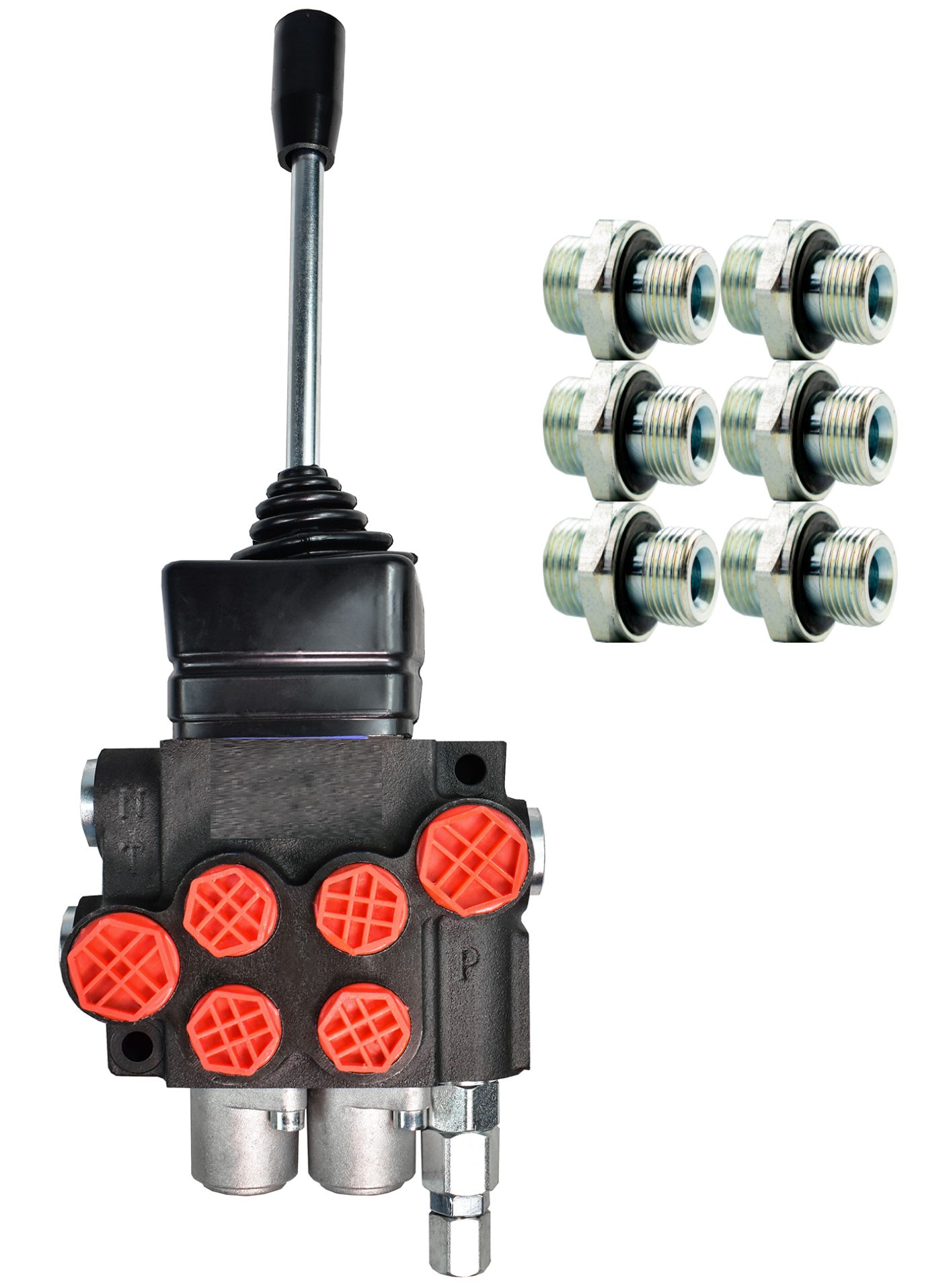 Hydraulische Verteilerhebelsteuerung 40l mit Joysticksteuerung im Starterset