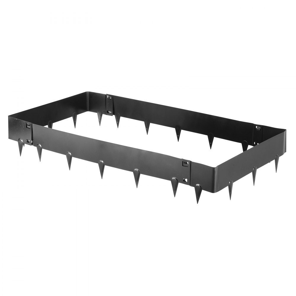 Rasenkanten 6er Pack 1016x207 mm, Beeteinfassung aus verzinktem Stahl, inkl. Handschuhe, Rasenplane, Mähkante, Metallpalisade, Beeteinfassung für Blumenbeete und Gartenwege