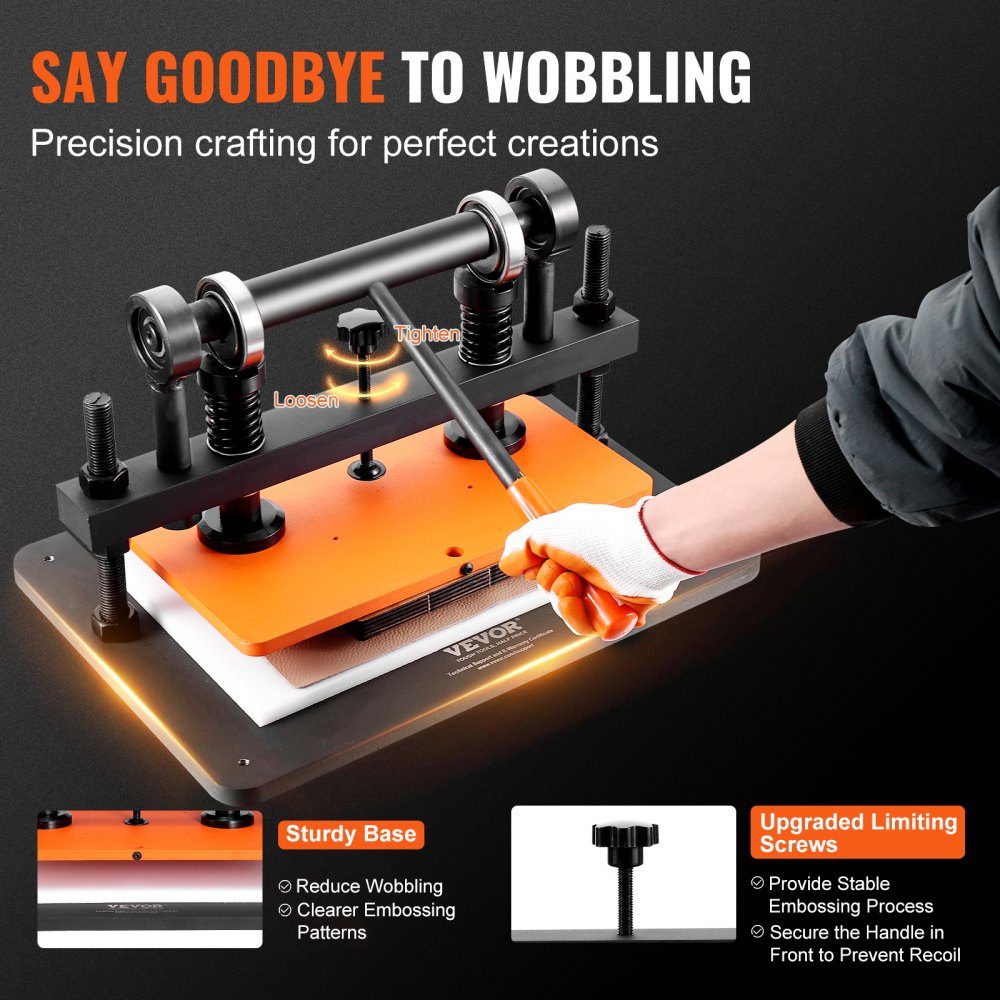 Leather Punching Machine Manual Leather Cutting Machine 36x26cm, Leather Embossing Machine 1.5t Heavy Duty Leather Punching Machine Suitable for leather, PVC/EVA foam, non-adhesive materials