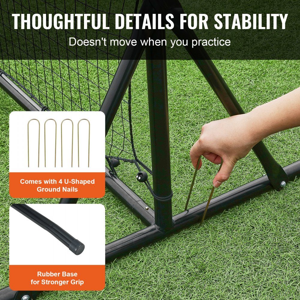Voetbal Rebounder Kickback Doel Rebound Muur 144" x 48" Verstelbaar