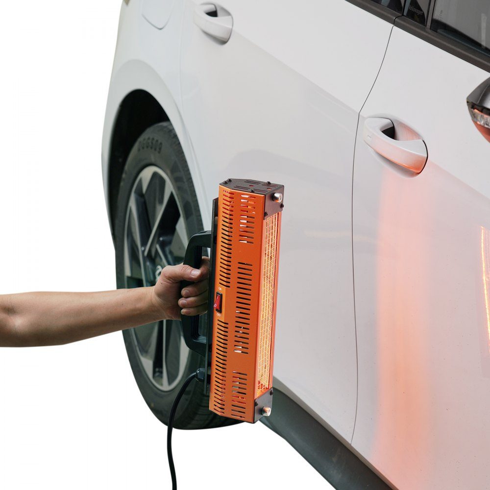Lampe de polymérisation infrarouge, lampe de chauffage de voiture portable haute puissance 1000 W pour le durcissement, zone de cuisson de 2,3 m², chauffages de cabine de cuisson par pulvérisation, séchoir de peinture pour réparations sur site, séchage du