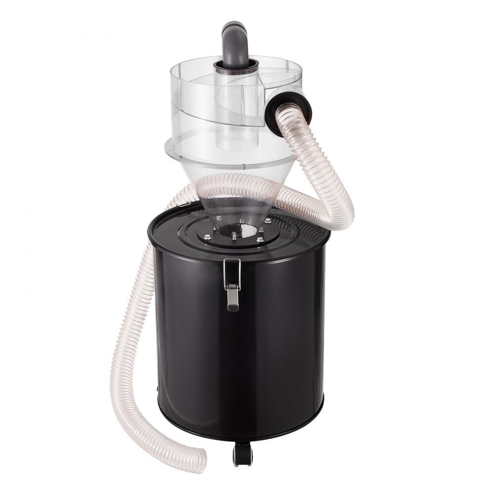Zyklon-Staubsammler mit Metalltank, 4-Zoll-Zyklon-Staubsammler zum Nachrüsten, ABS-Staubsammler mit 2-Zoll-Loch-Außendurchmesser-Anschluss und Schlauch für Nass-/Trockensauger, passend für 13,21-Gallonen-Tank