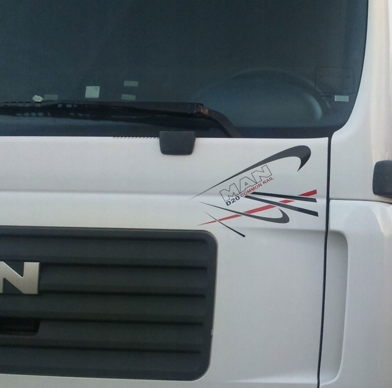 STICKER voertuigopschrift MAN TGA TGX TGL