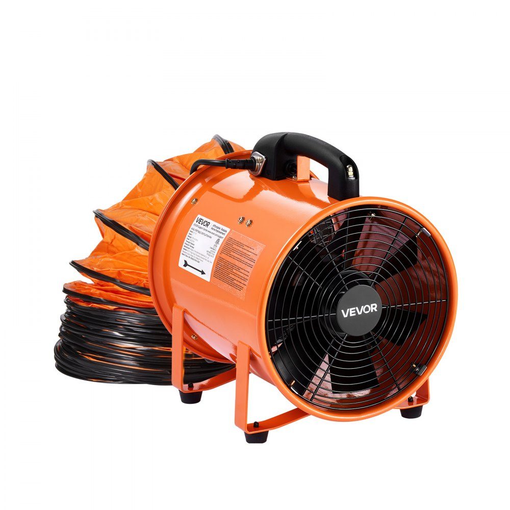 Construction fan 221 W AC motor construction fan 2830 rpm construction fan blower 1720 CFM (2922 m3/h) axial fan 10 m hose axial fan 79 dB noise level industrial fan IP44