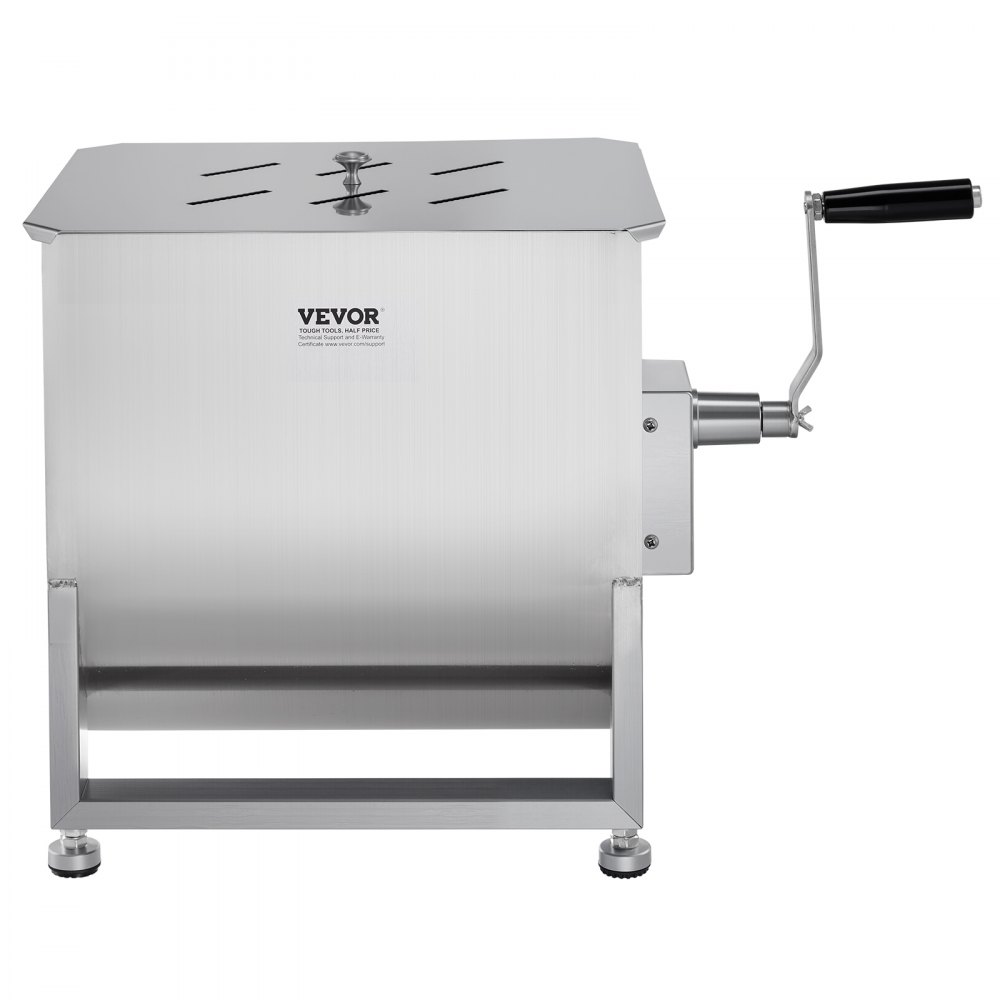 Handmatige vleesmixer 40L vleesverwerkingsapparaat (max. 36,29 kg vlees mengen), roestvrijstalen vleesmixer, worstmixer met reductietandwiel, handmixer voor gehakt Handmatige vleesmixer 40L vleesverwerkingsapparaat (max. 36,29 kg vlees mengen), roestvrijstalen vleesmixer, worstmixer met reductietandwiel, handmixer voor gehakt