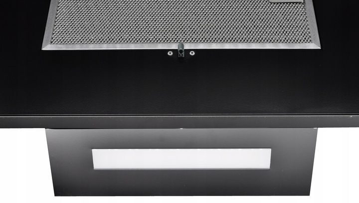 Extractor hood black LED 50cm glass SILENT quiet
