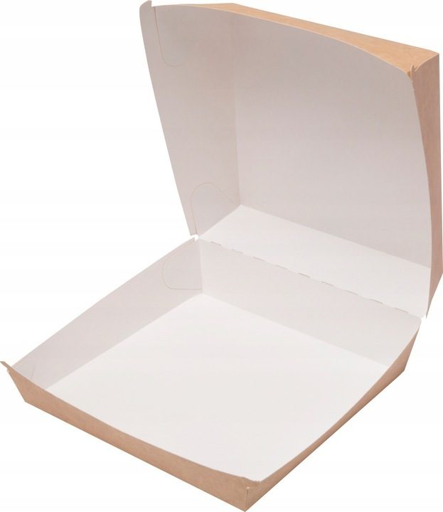 Eco-friendly burger box 14.5 x 14.5 x 8 cm, 100 pieces XXL burger and fries box restaurant snack food truck bistro