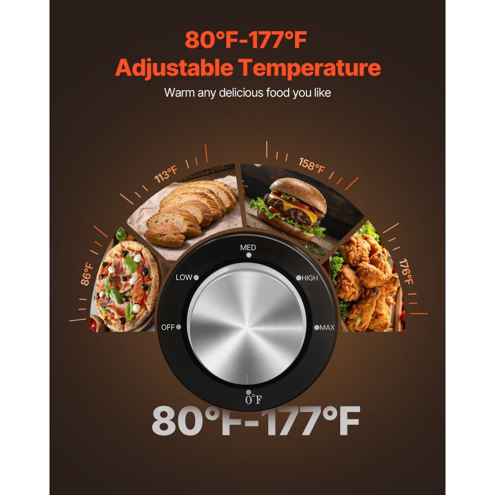Réchauffeur de nourriture Hot Box, chauffe-collation à 16 niveaux, bol d'eau, porte en verre simple et étagères réglables, armoire chauffante en acier inoxydable, idéal pour conserver la pizza, le poulet
