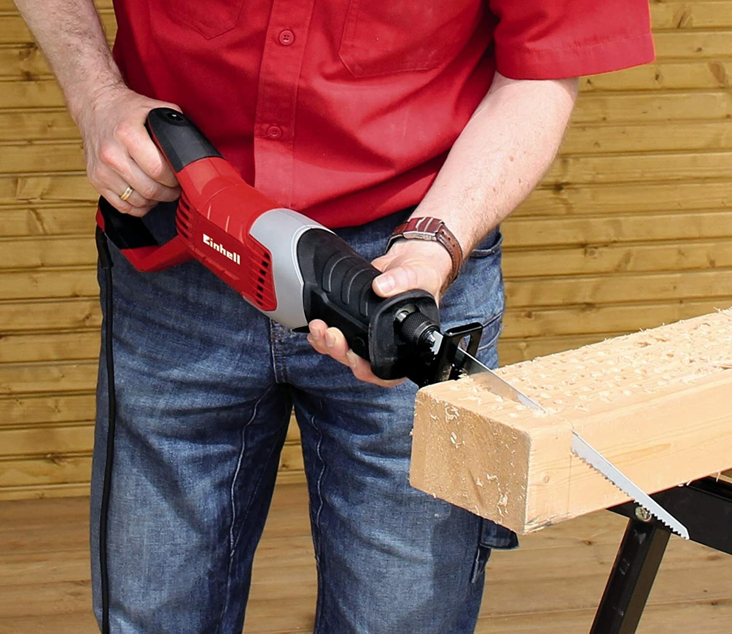 Einhell Universalsäge TC-AP 650 E (650 W, max. 150 mm in Holz, Hubzahlregelung, inklusive Sägeblatt für Holz)