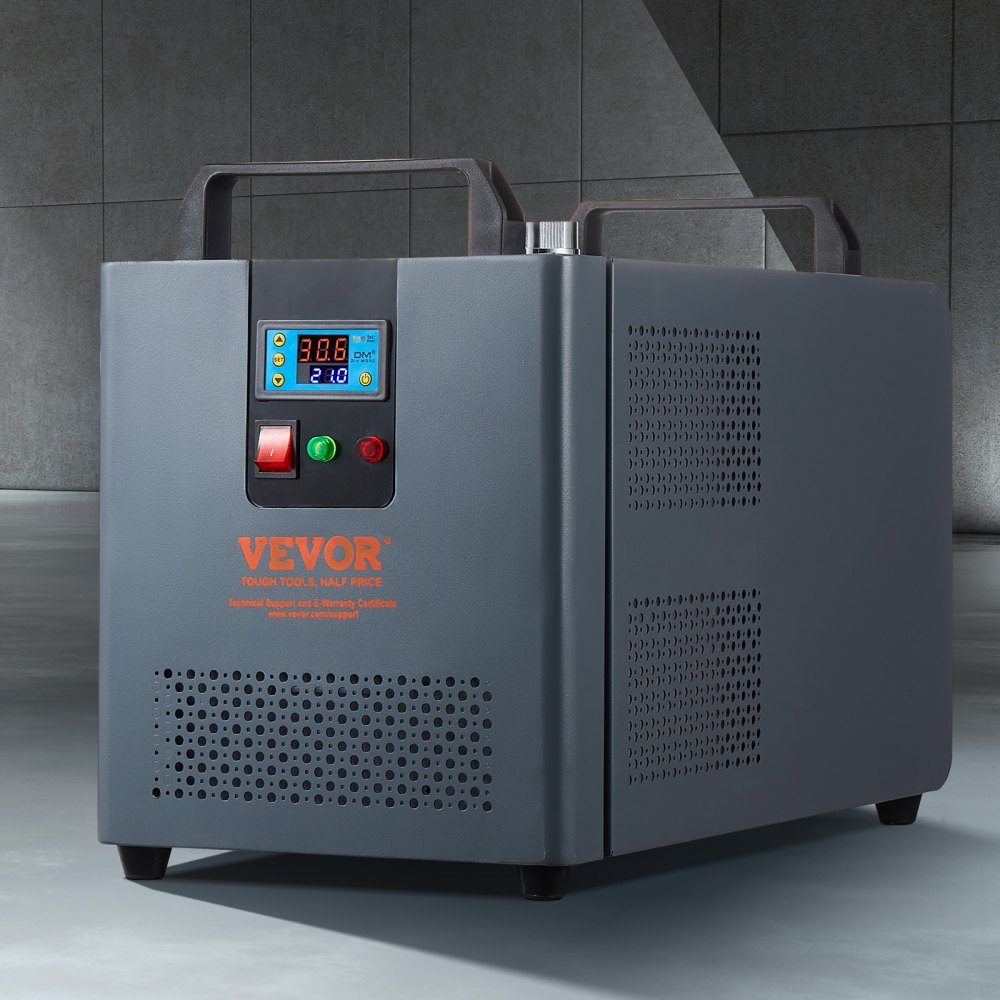 Industrial Water Chiller, KH-6000, 200W Industrial Water Chiller Cooling System with Compressor, 12L Water Tank Capacity, 7.8L/min Maximum Flow Rate, for CO2 Laser Engraving Machine Cooling Machine