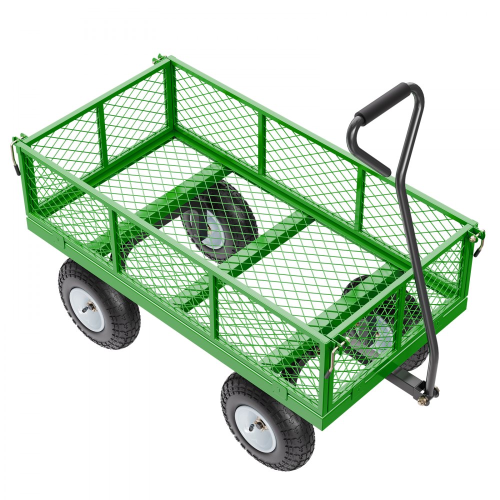 Bollerwagen 408,23 kg, Transportwagen, Gerätewagen, Gartenwagen, Handwagen mit 10 Zoll Bereifung und abnehmbaren Seitenteilen aus Netzgewebe (umwandelbar in eine Plattform) und 180° drehbarem Griff Bollerwagen 408,23 kg, Transportwagen, Gerätewagen, Gartenwagen, Handwagen mit 10 Zoll Bereifung und abnehmbaren Seitenteilen aus Netzgewebe (umwandelbar in eine Plattform) und 180° drehbarem Griff